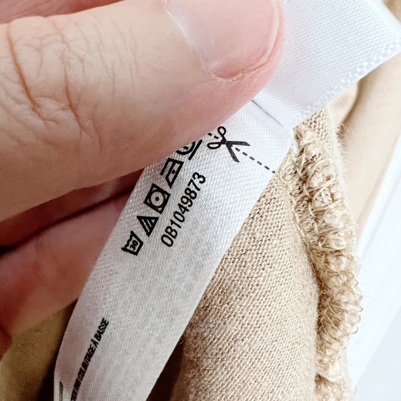 Free People Beach Jilly Midi Maxi Dress  Size M  Tan beige oversized linen - Picture 7 of 9